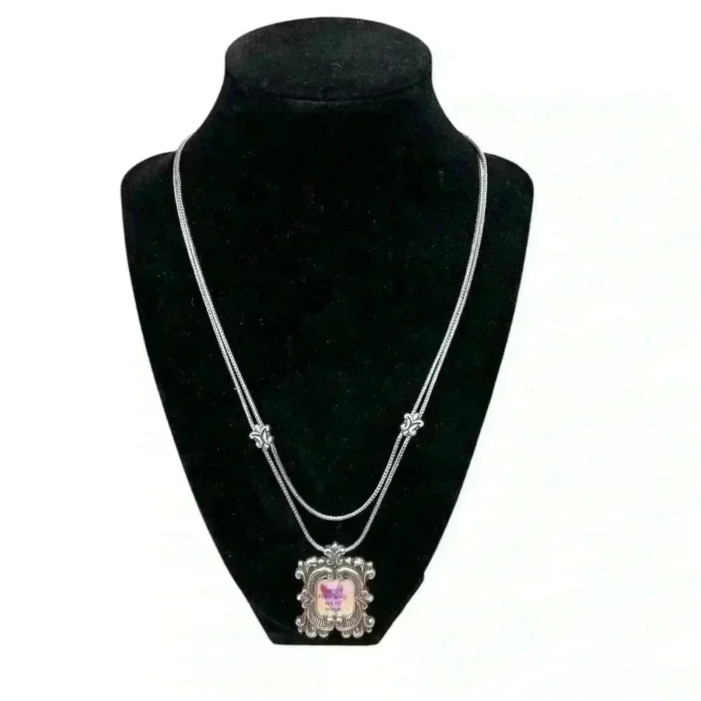Vintage Brighton Picture Frame Locket Pendant Necklace